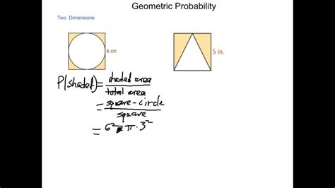 Geometric Probability Area Problems Answers
