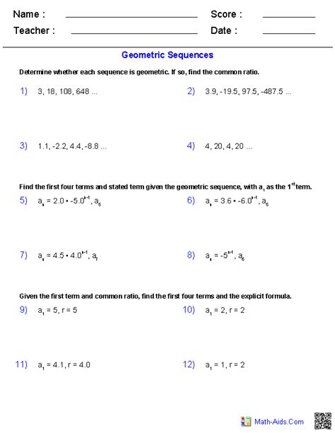 Geometric Sequences Worksheet Answers Belfastcitytours Com Arithmetic Geometric Sequence Worksheet - Arithmetic Geometric Sequence Worksheet