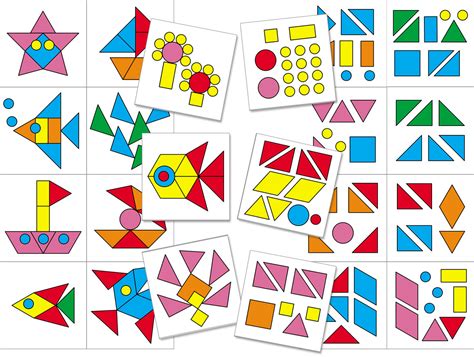 Geometric Shape Picture Making Activity For Preschoolers Picture Using Geometric Shapes - Picture Using Geometric Shapes