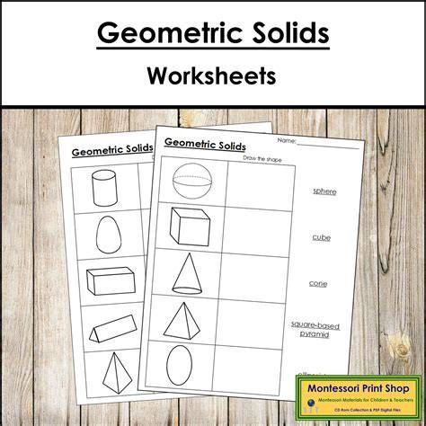 geometric solids blackline masters