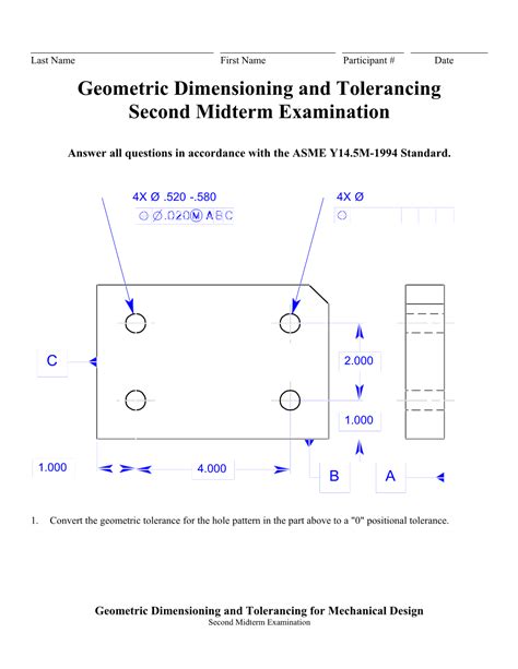 geometric tolerancing with quizzes and answers