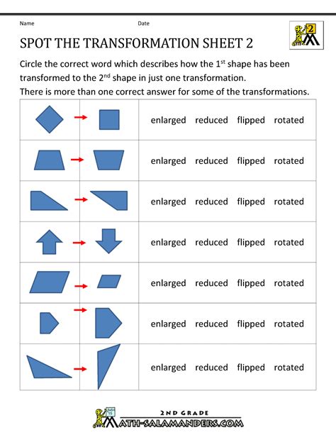 Geometric Transformations Online Practice For 8th Grade Math 8th Grade Identifing Transformations Worksheet - 8th Grade Identifing Transformations Worksheet