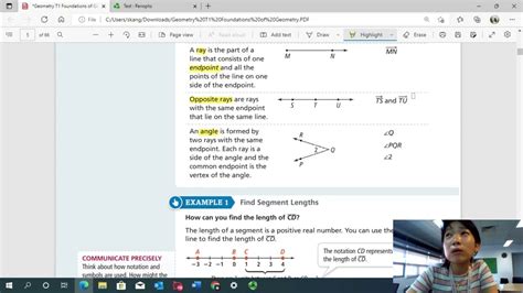 Geometry 1 1 Measuring Segments And Angles Youtube Measuring Segments And Angles Worksheet - Measuring Segments And Angles Worksheet