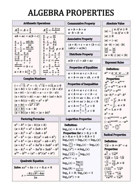 geometry algebra properties answers
