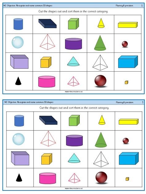 Geometry Amp Shapes In Year 1 Age 5 3d Shape Activities Year 1 - 3d Shape Activities Year 1