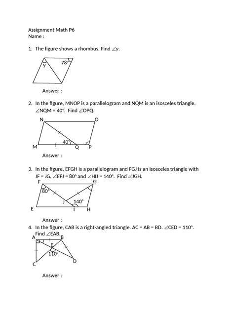 Geometry Assignment Id 1 Find The Angle