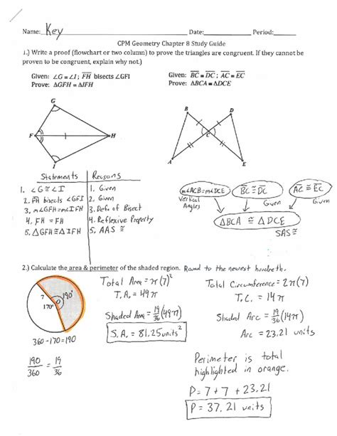 Geometry Ch 8 Study Guide And Review