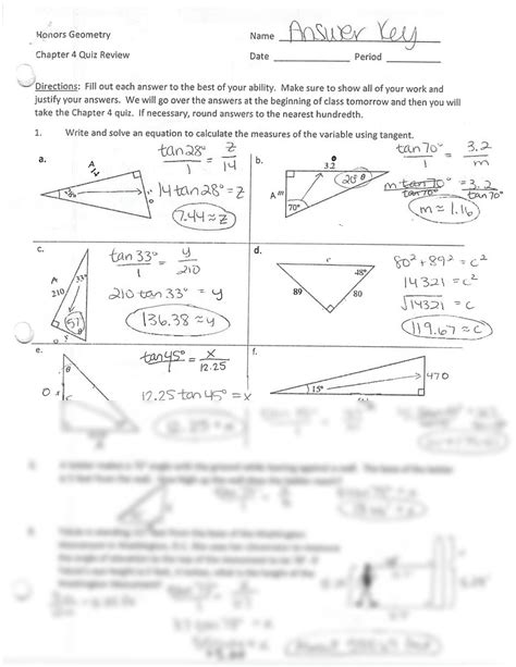 geometry chapter 4 quiz