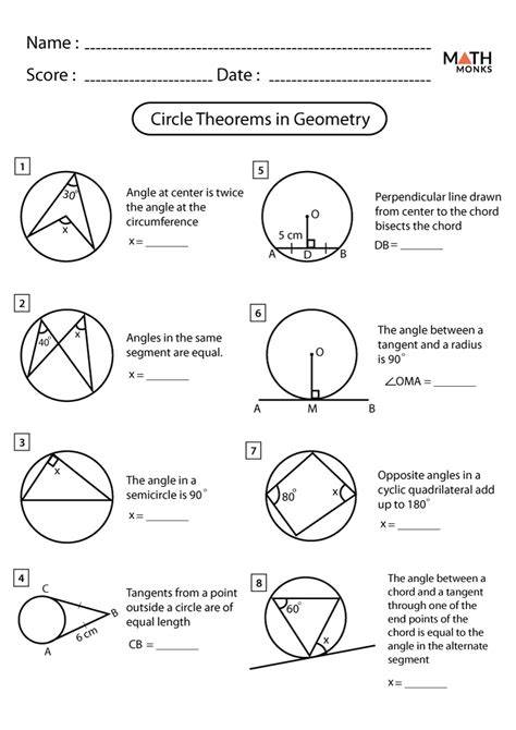 geometry circle review answers