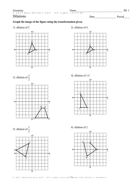 Geometry Dilation Worksheet
