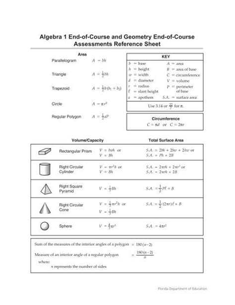 Geometry End Of Course Assessment Practice Test