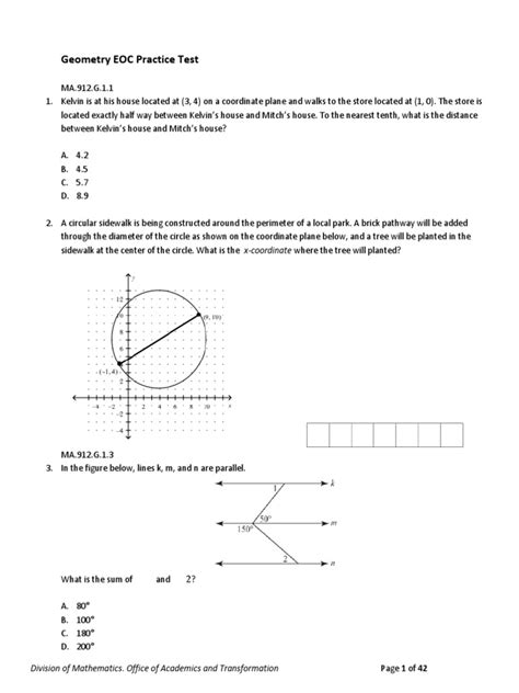 Geometry Eoc Practice