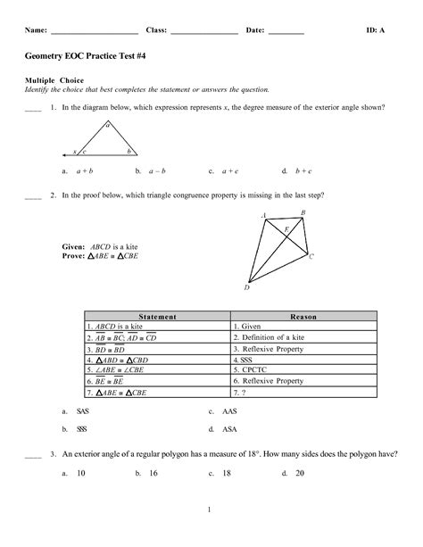 Geometry Eoc Practice Test 2021