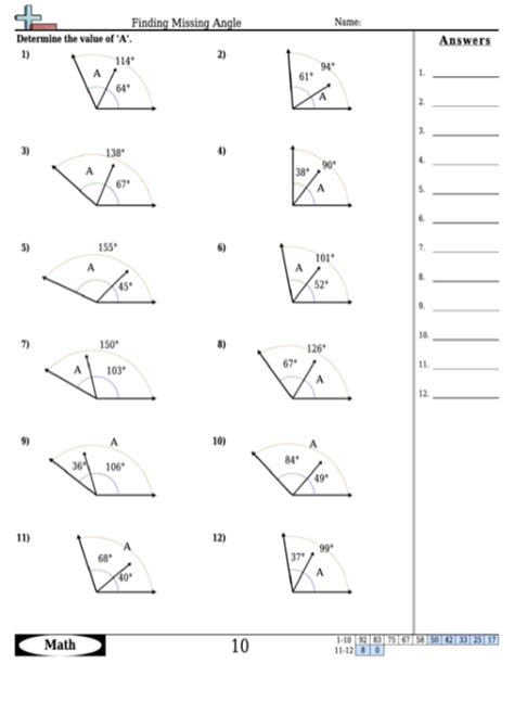 geometry find the missing side answers