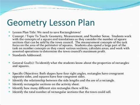 Geometry Lesson Plan Teaching Elementary Math Geometric Shapes 5th Grade Geometry Lesson Plans - 5th Grade Geometry Lesson Plans