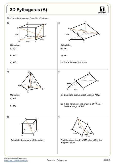 Geometry Problems With Answers 3d Packet