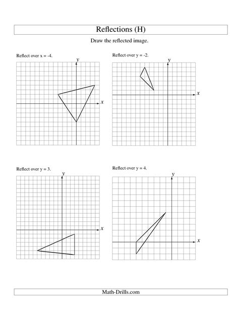 Geometry Reflection Examples Solutions Videos Worksheets Games Reflections Geometry Worksheet - Reflections Geometry Worksheet