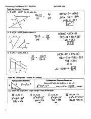 Geometry Regents 2023 Answer Key