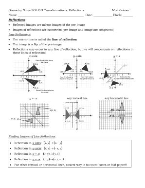 Geometry Sol G 3 Transformations Study Guide Lcps