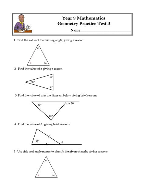 Geometry Test Year 9