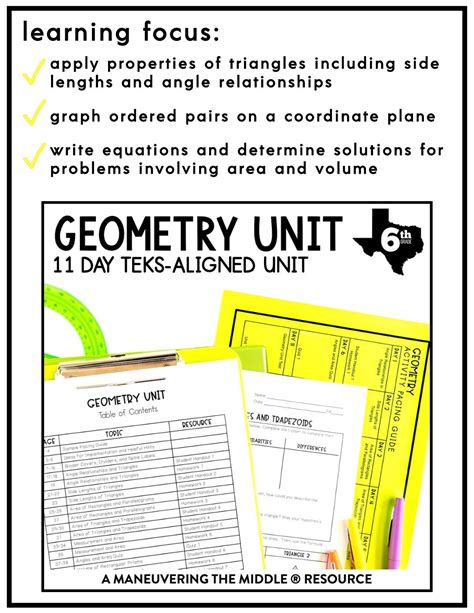 Geometry Unit 6th Grade Ccss Maneuvering The Middle Geometry For 6th Grade - Geometry For 6th Grade