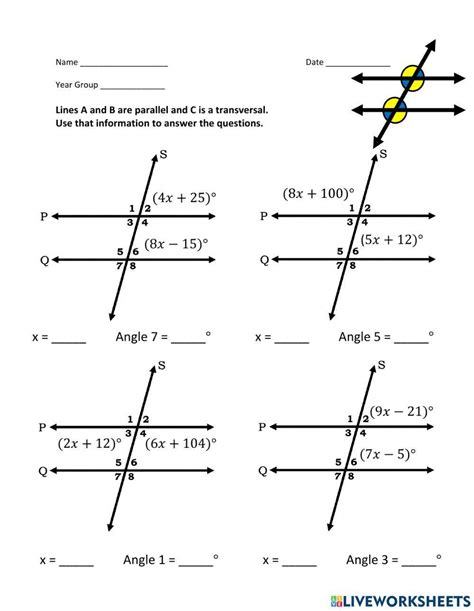 Geometry Word Problems Parallel Lines And Perpendicular