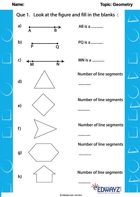 Geometry Worksheet Grade 4   Fourth Grade Math Worksheets Free Amp Printable K5 - Geometry Worksheet Grade 4