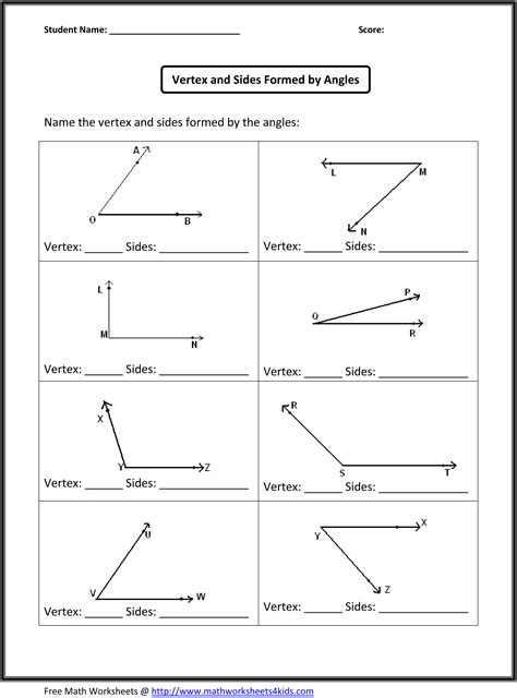 Geometry Worksheets Angles Worksheets Label Angles Worksheet - Label Angles Worksheet