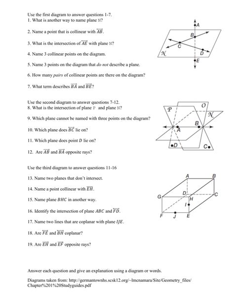 Geometry Worksheets Easy Teacher Worksheets Plane Geometry Worksheet - Plane Geometry Worksheet