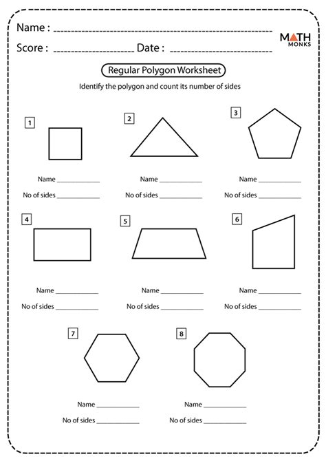 Geometry Worksheets Polygons Angles And Vertices Naming Polygons Worksheet - Naming Polygons Worksheet