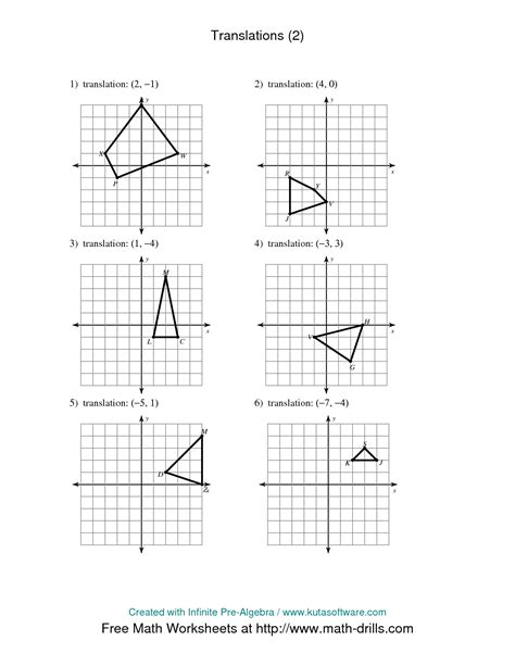 Geometry Worksheets Translations On The Coordinate Plane Worksheet - Translations On The Coordinate Plane Worksheet