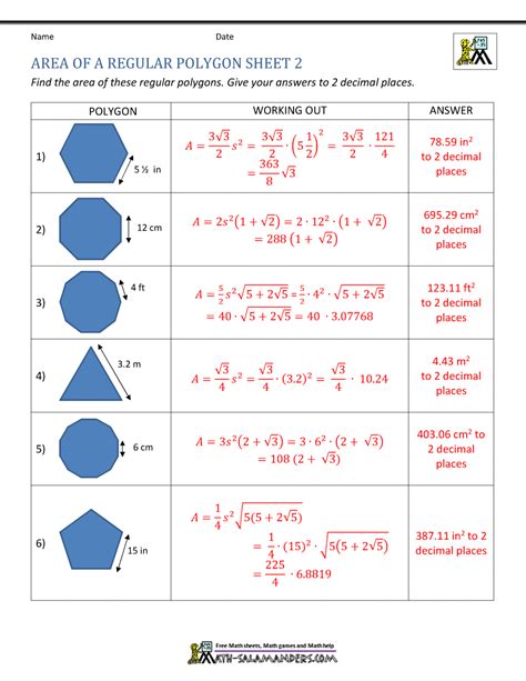 Download Geometry Areas Of Regular Polygons Pdf 