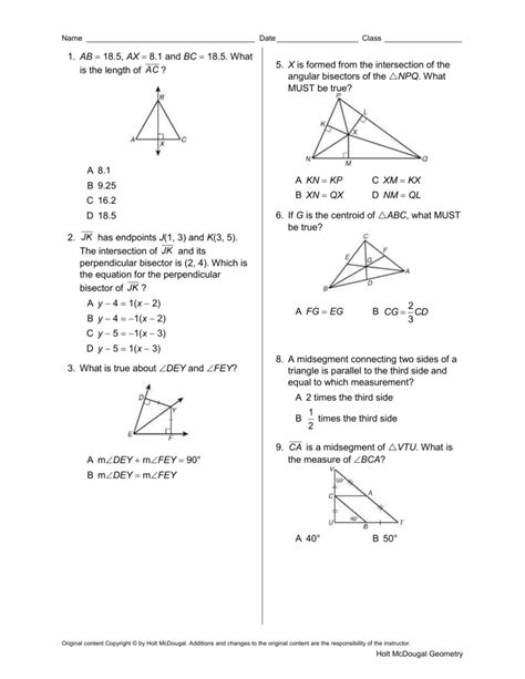 Full Download Geometry Chapter 5 Test Answers 