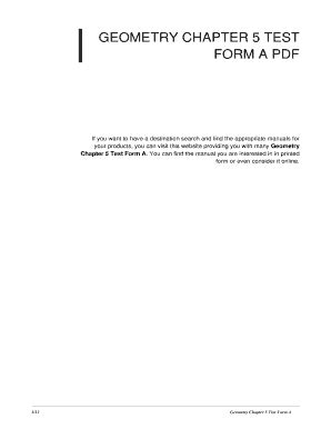 Download Geometry Chapter 5 Test Form A 