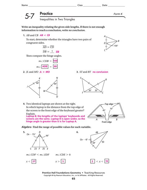 Read Online Geometry Chapter 6 Practice Workbook Answers 
