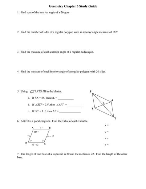 Full Download Geometry Chapter 6 Test 