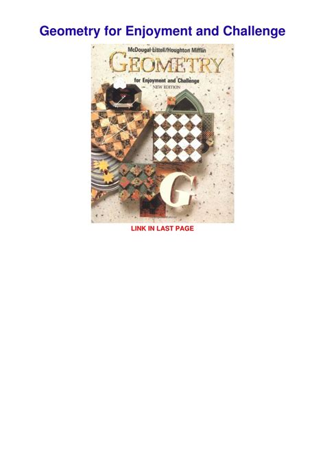 Download Geometry For Enjoyment And Challenge Chapter 11 