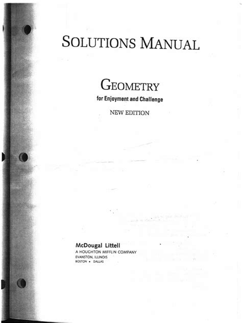 Read Online Geometry For Enjoyment And Challenge Solutions Manual Pdf 