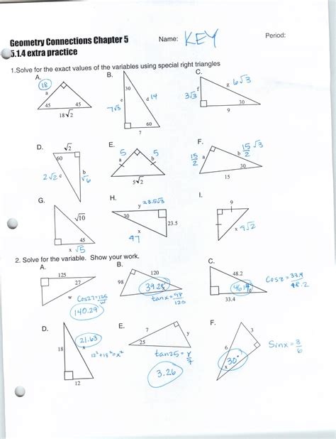 Full Download Geometry Special Right Triangles Quiz Answers 