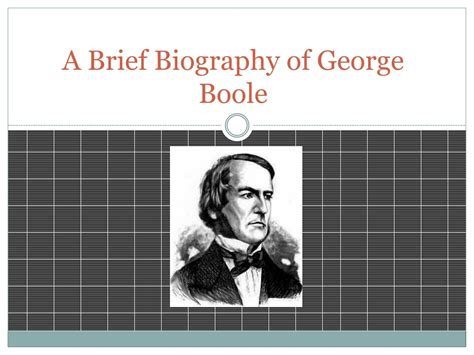 george boole brief biography example