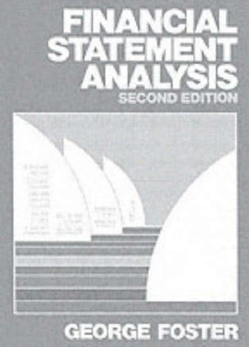 George Foster Financial Statement Analysis Pasque