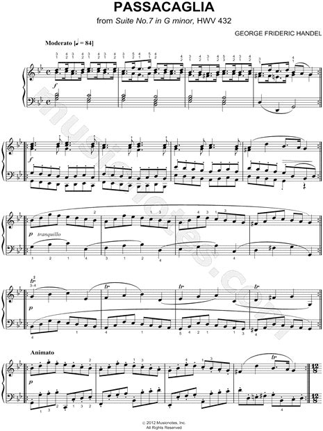 Full Download George Frideric Handel Suite No 7 In G Minor Hwv Ebay 