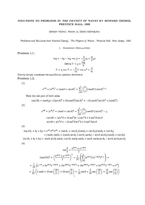 Georgi Physics Of Waves Solutions
