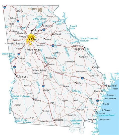 georgia cities map