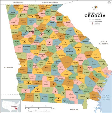 georgia county map