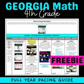 Read Online Georgia Math Pacing Guide 