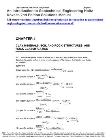geotechnical engineering holtz kovacs solutions manual