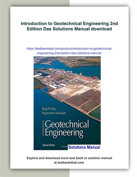 Geotechnical Engineering Second Edition Solutions Manual