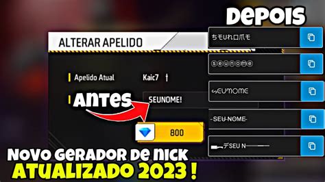 gerador de nick