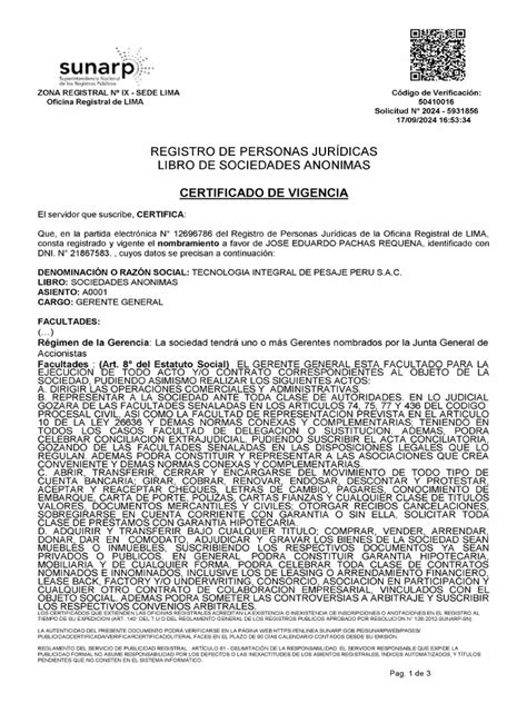 Gerente Sin Vigencia De Poder Tribunal Registral